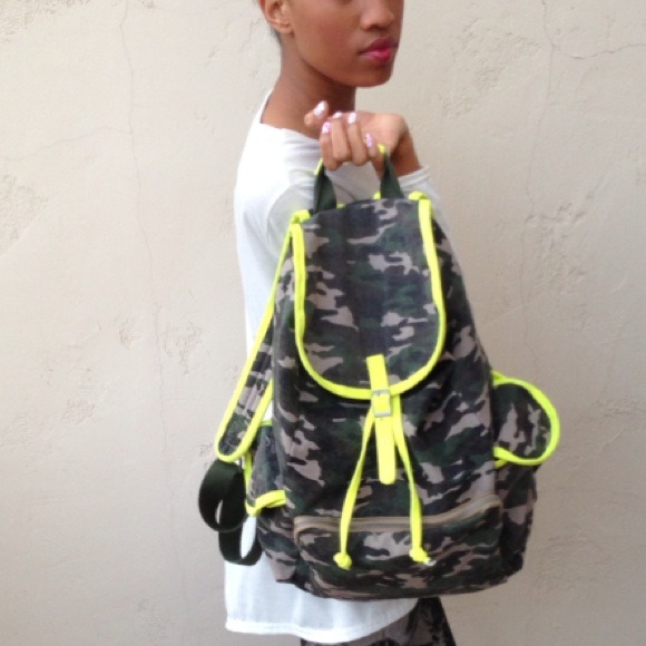 ⬇REDUCED⬇ Camouflage Neon Backpack