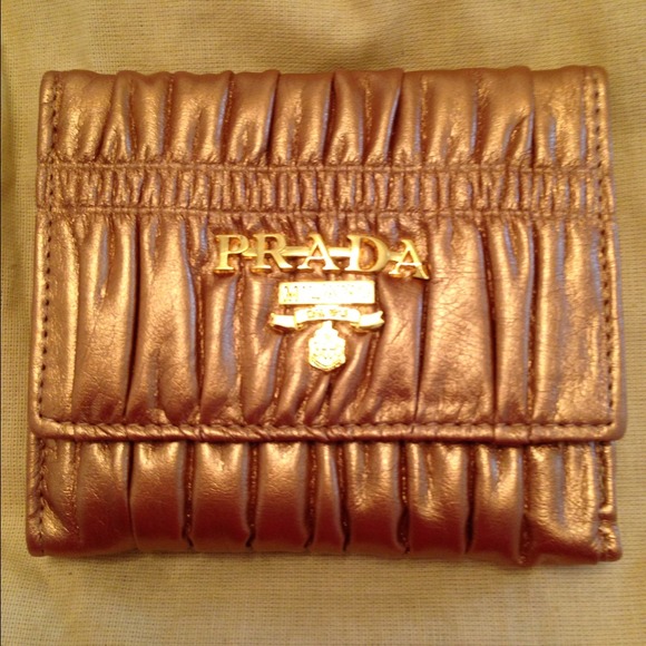 Bronze Prada Wallet