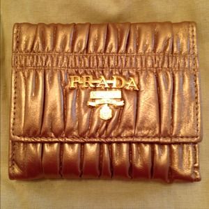 Bronze Prada Wallet