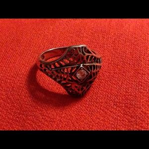 Vintage sterling filigree ring