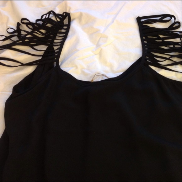 Unique black dress top - Picture 2 of 4