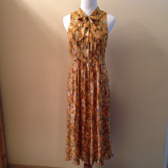 Anthropologie Goldspun Paisley Dress