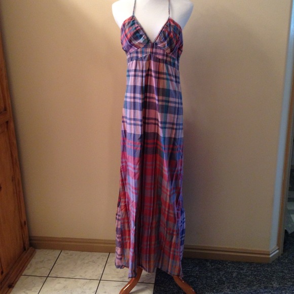 Multi-colored Ombré Tartan Maxi