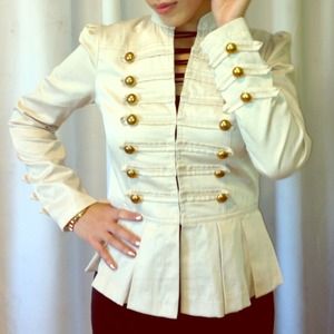 SOLD. Cream Military Jacket