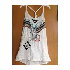White long printed tank