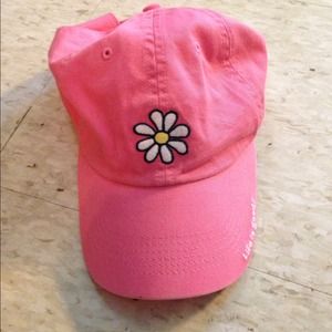 Life is good pink flower hat