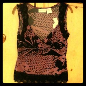 🌷Sexy purple/black with lace tank