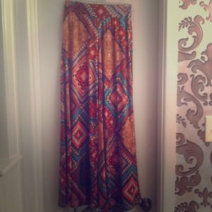 RESERVED!❗❗❗ Multicolor palazzo pants w/ necklace.