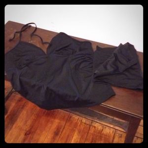 Black two piece bathing suit