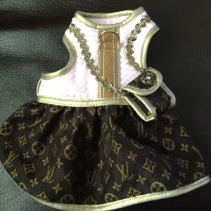 Louis Vuitton classic monogram style dog dress