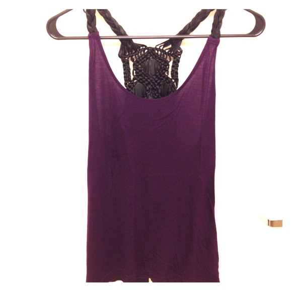 (Sold in bundle) Dark purple racerback top - Picture 1 of 3