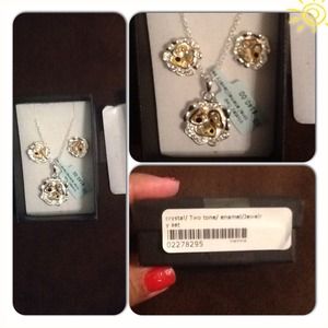 GAVE AWAY 3 piece crystal & 925 sterling set