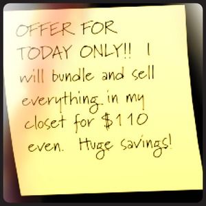 Savings today only!  Reduced! Bundle all!