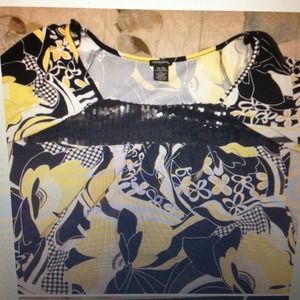 Yellow and black bling top