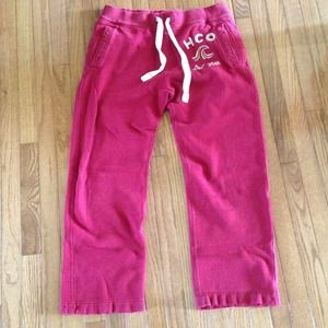 Men's Red Hollister sweat pants