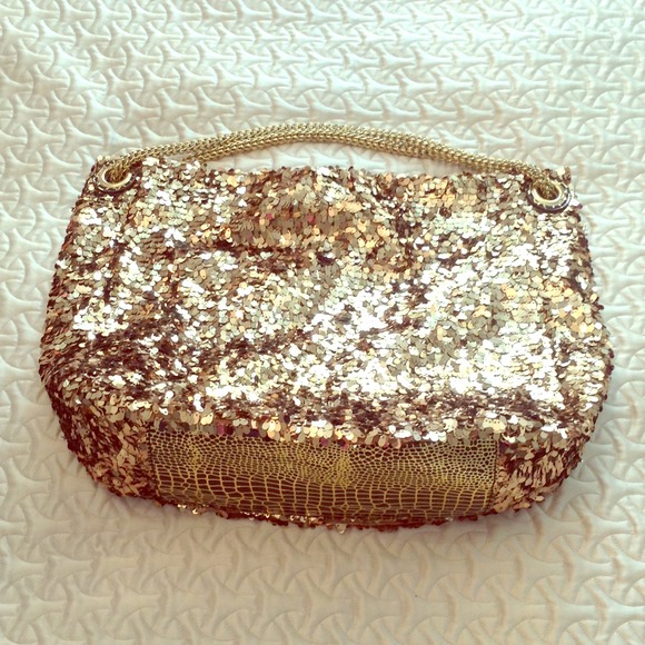 Gold Sparkly Oversized Beach Bag