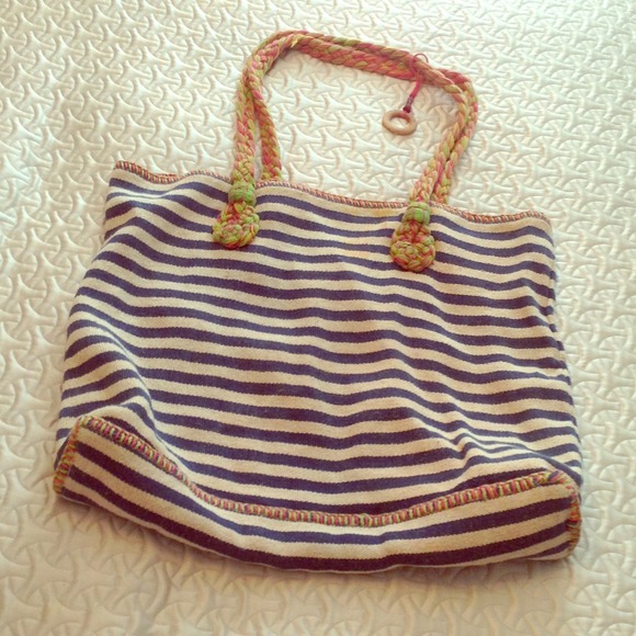 Striped Oversized Beach Bag