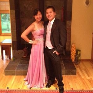 Strapless la femme dress size 2 (altered)