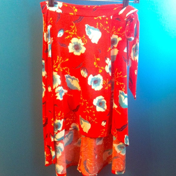 Dresses & Skirts - High-Low Floral Wrap Skirt.