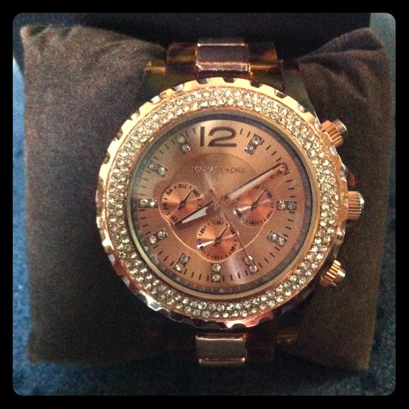 🔴SOLD!🔴MK Rose Gold&Leopard Wrist Watch