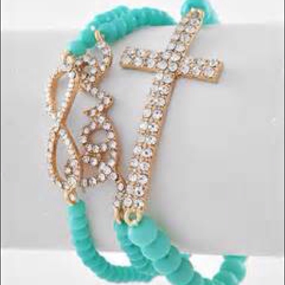 Love, cross, infinity bracelets (arm candy)