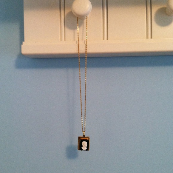 Black and gold vintage locket