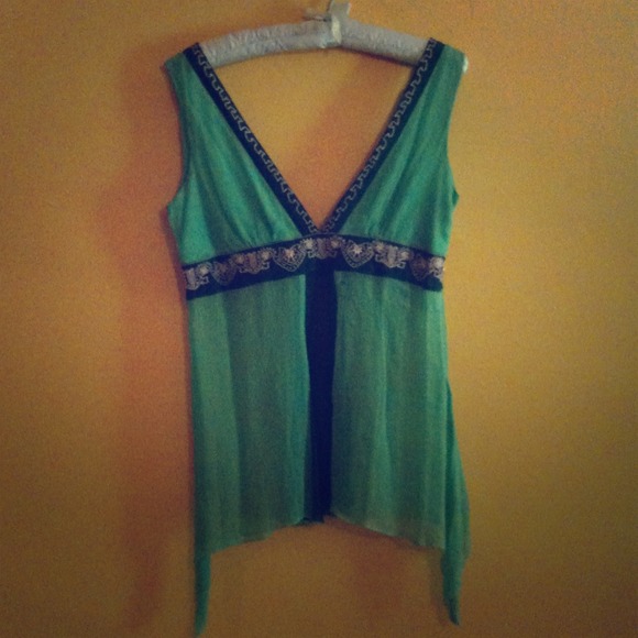 Forever 21 Tops - Forever 21 silk beaded Grecian top