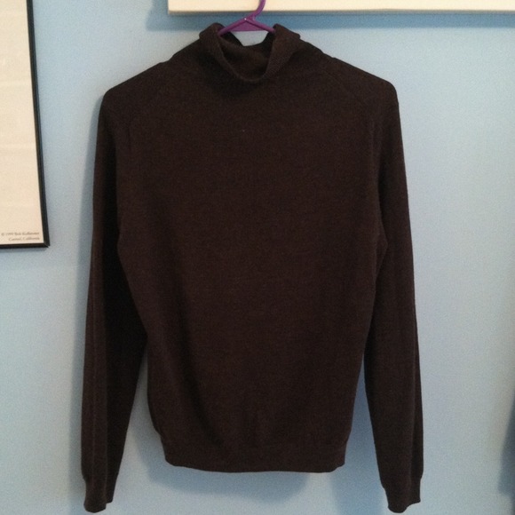 Chocolate cashmere/wool turtleneck