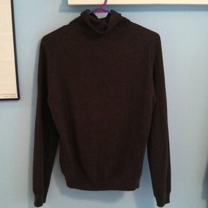 Chocolate cashmere/wool turtleneck