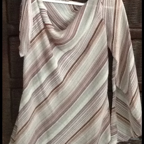 One side striped shirt
