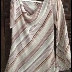 One side striped shirt