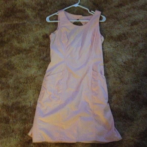 Pink denim dress