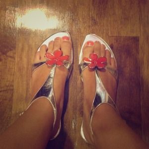 Enzo Angiolini silver sandals