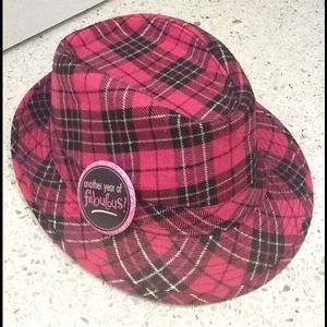 Black pink gold party hat