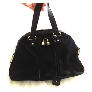 YVES SAINT LAURENT YSL HAIRCALF BAG AUTHENTIC