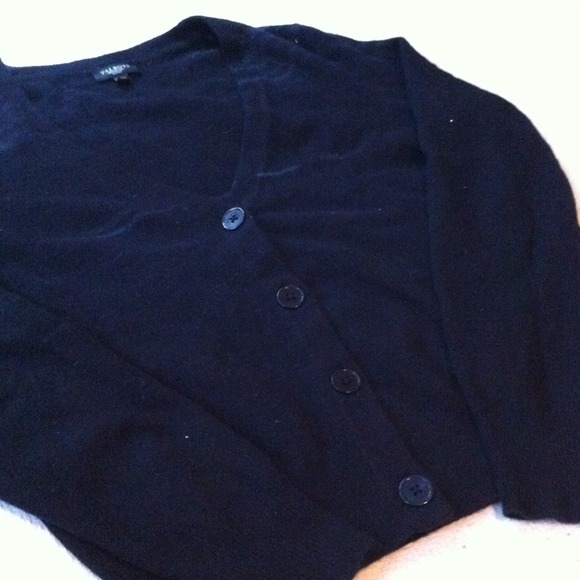 Black Button Up Sweater - Picture 3 of 3
