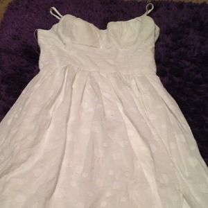 White Polka Dots Flare Dress