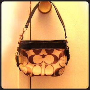 Authentic Coach Small Monogram Shoulder Bag