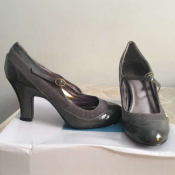 Grey Mary Janes