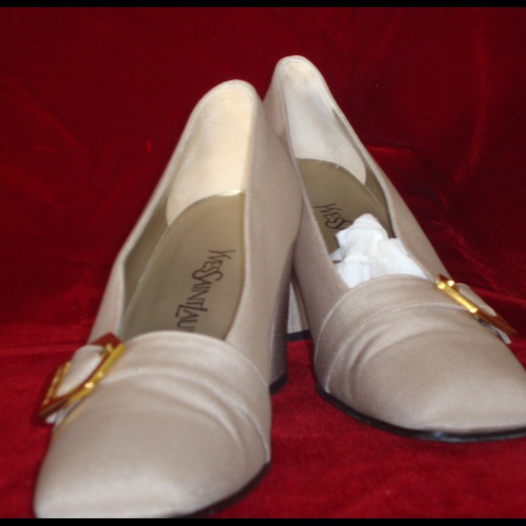 ON HOLD 💯Auth YSL-Taupe Arianna Heel