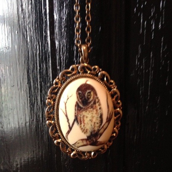Vintage owl necklace