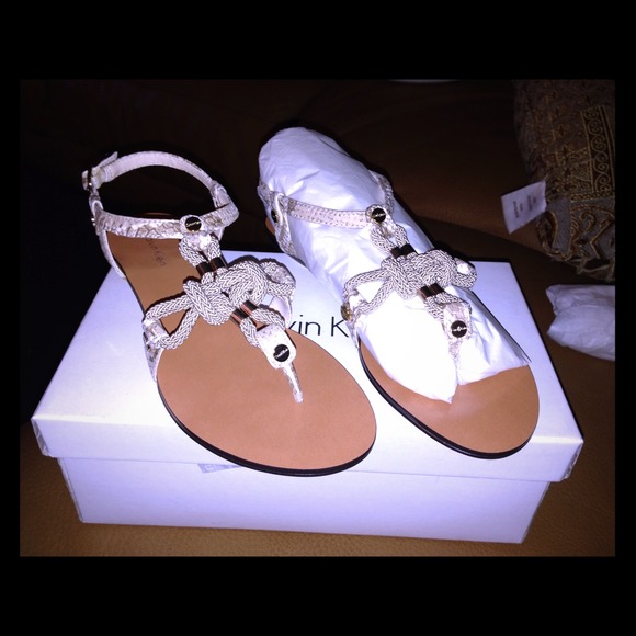 Brand New Calvin Klein Snakeskin sandal Size 7