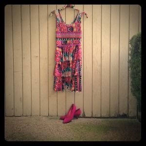 🌀Colorful  printed dress🌀