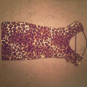 Leopard body con dress..wore once