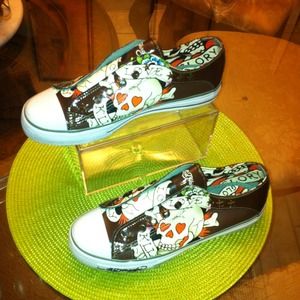 Ed Hardy Brown Slip-in Tennis