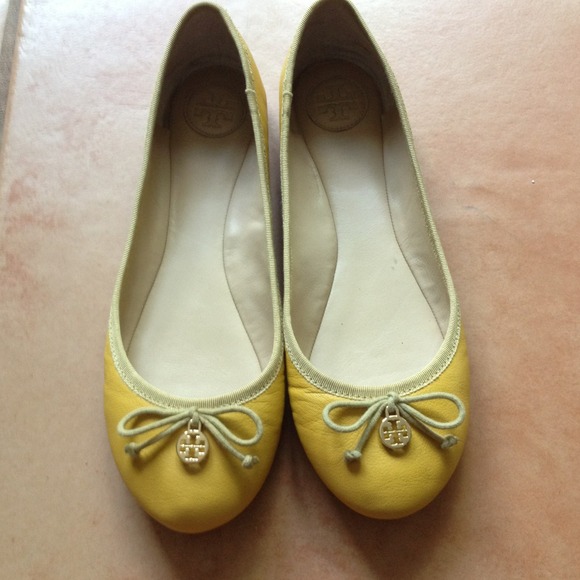 Tory Burch yellow flats