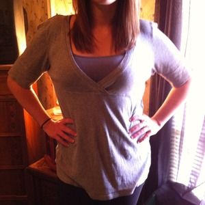 Gray 3/4 Sleeve Shirt