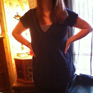 Knit Black Hooded Top