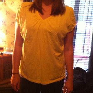 Yellow V Neck Shirt