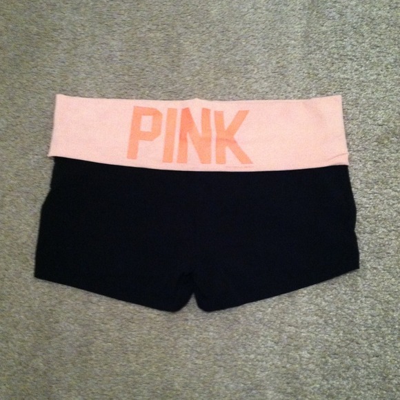 Victoria's Secret Pants - Victoria's Secret yoga shorts with orange waist